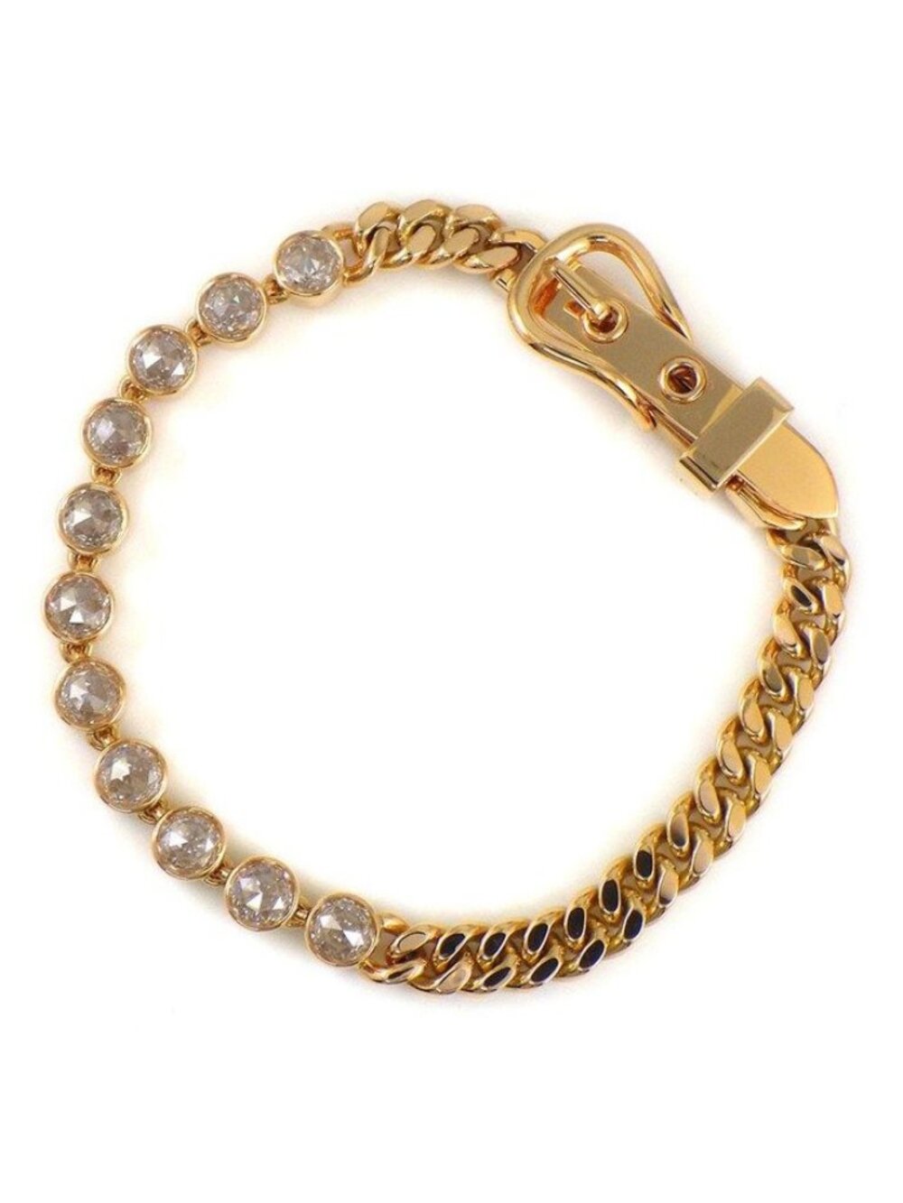 Hermes Bracelet Boucles Sellier on the Rock Diamond Total 18k Pink Gold 14